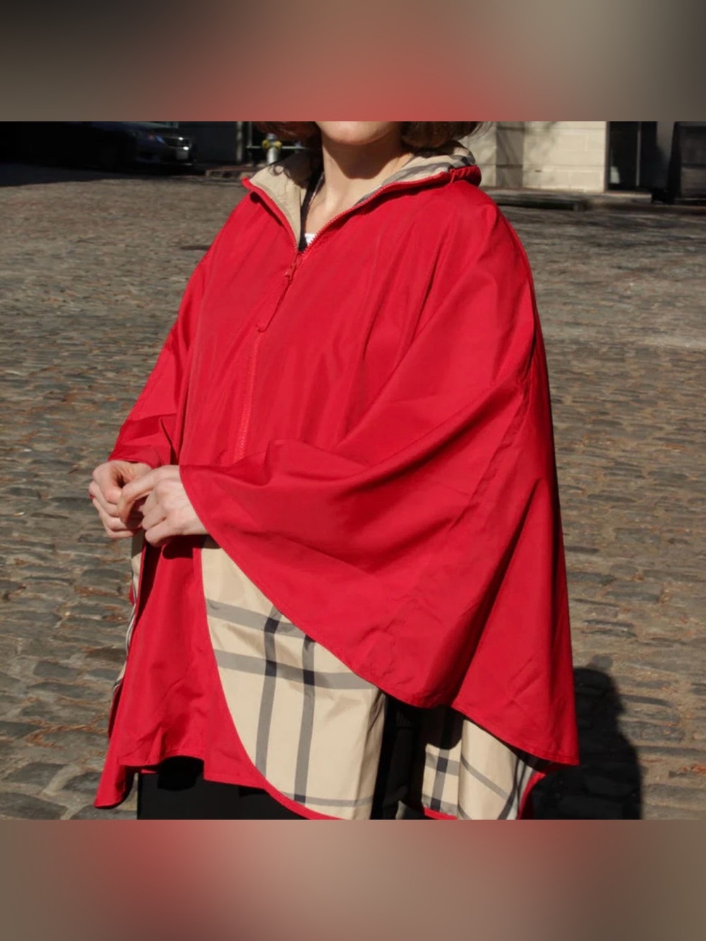 Rainraps Red & Plaid SPORTYRAP Sport Poncho One Size